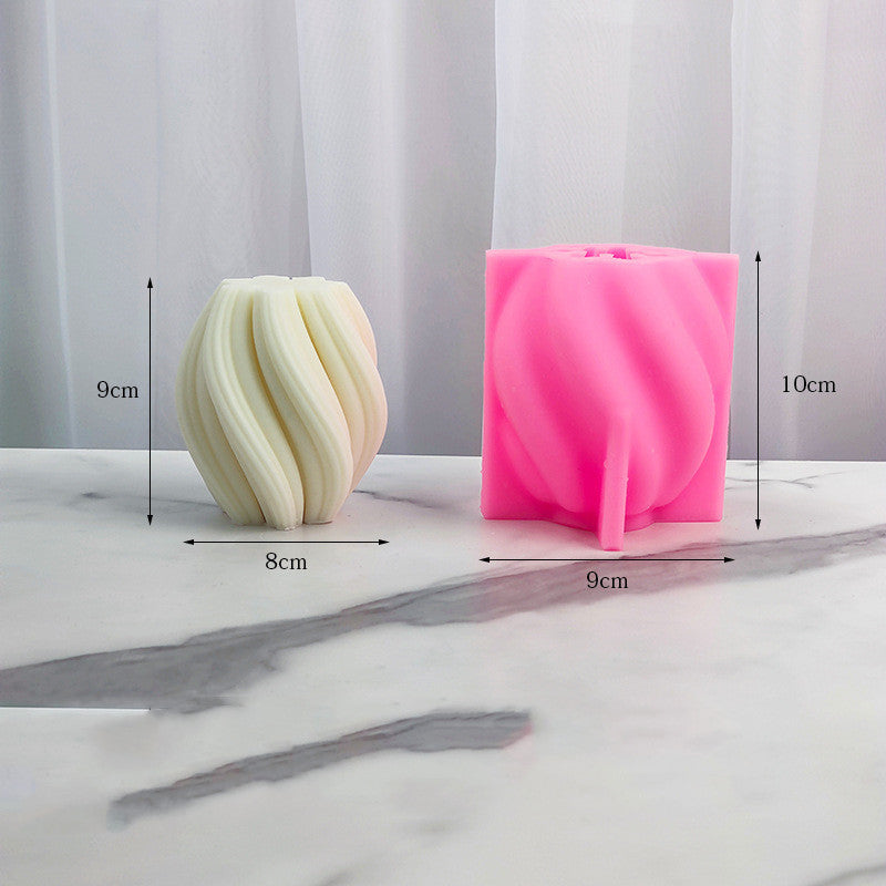 Rotary Geometry Candle Silicone Mold