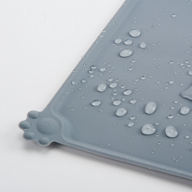 One piece silicone pet mat