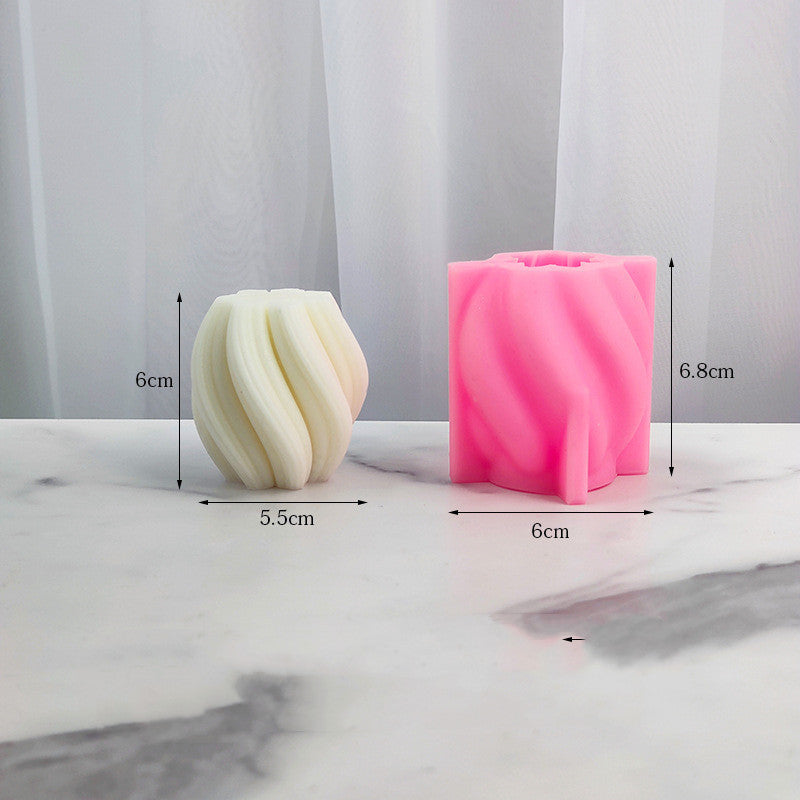 Rotary Geometry Candle Silicone Mold