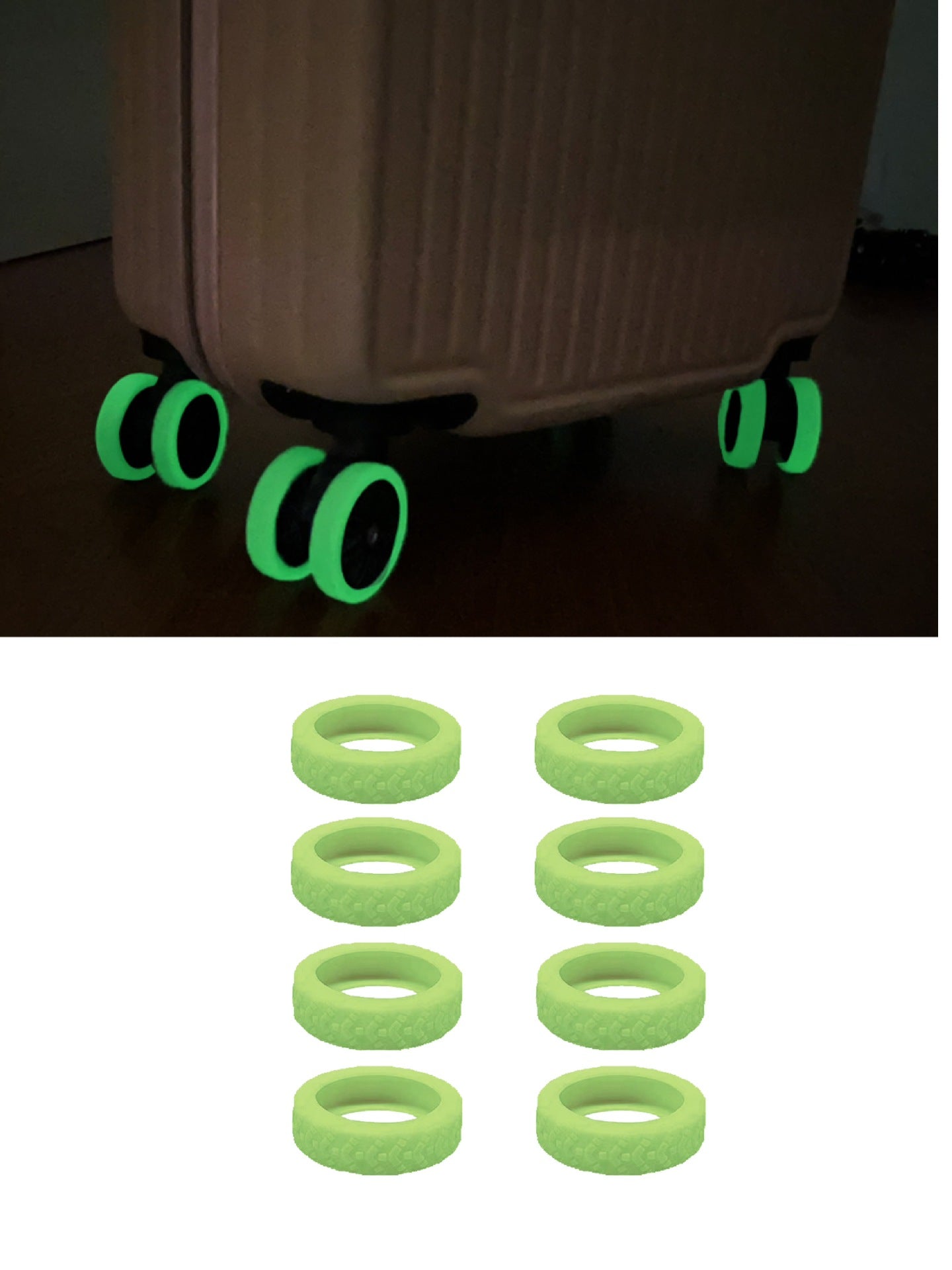 Silent Noise Reduction Silicone Luggage Caster Protective Cover