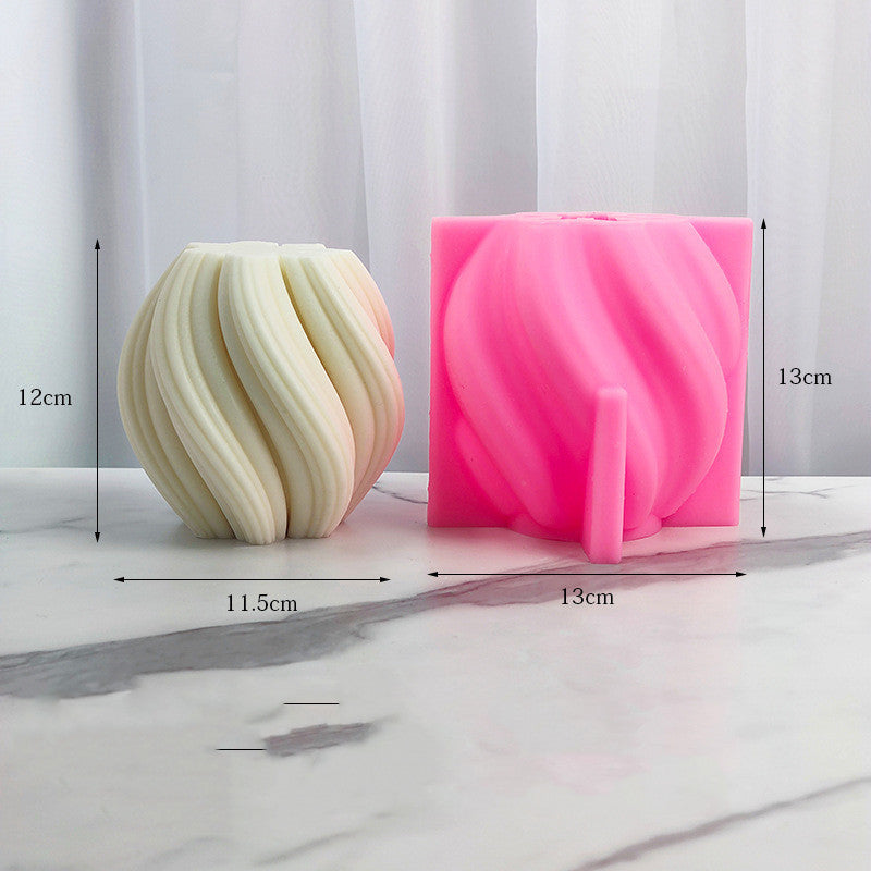 Rotary Geometry Candle Silicone Mold