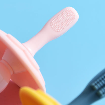 Baby Silicone Training Toothbrush Kids Safe Toddler Replaceable Soft Head Toothbrush Set