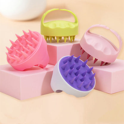 Handle Shampoo Brush Silicone Without Hurting Hair